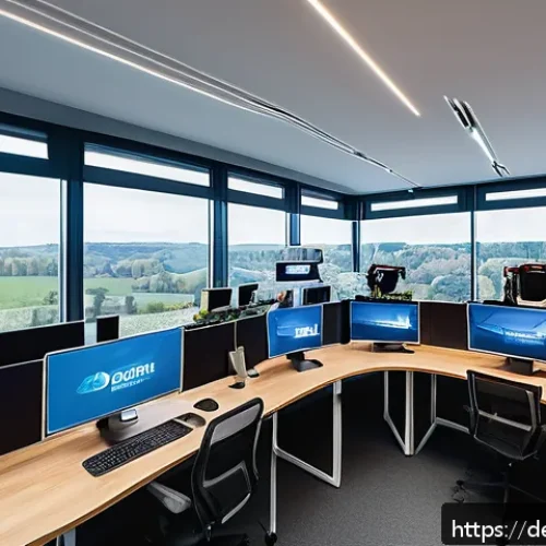 건축분야에서의 인재 개발 방법 - A modern construction training center in Germany featuring a diverse group of young professionals we...